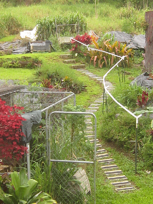 railing to garden